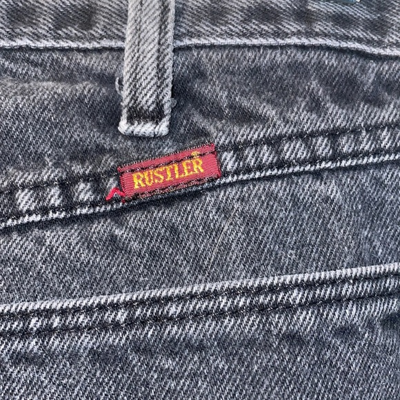 Black Straight leg Rustler Jeans - Picture 3 of 4